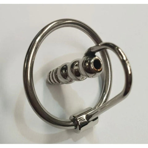 Round Tip Ribbed Penis Plug & Glans Ring - Penis Plugs