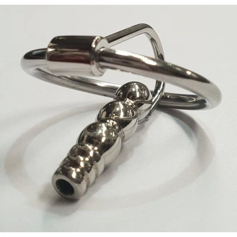 Round Tip Ribbed Penis Plug & Glans Ring Penis Plugs