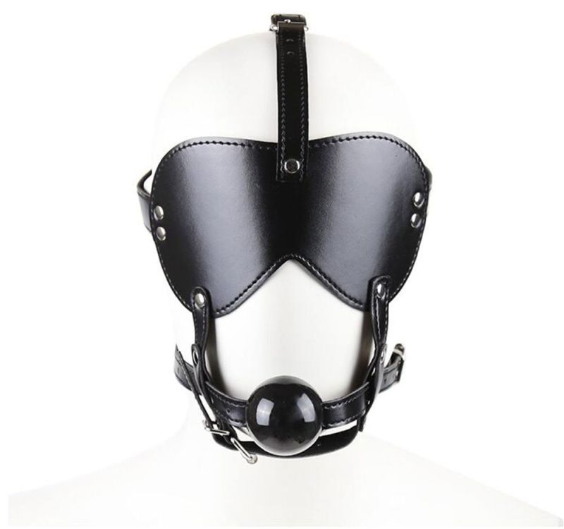 Head Harness Blindfold & Ball Gag Light Bondage Gags and Bits