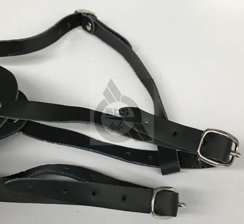 Head Harness Blindfold & Ball Gag Heavy - Bondage Gags and Bits