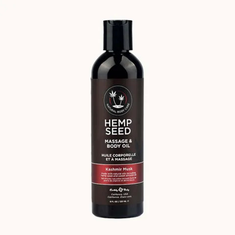 Earthly Body's Versatile Hemp Seed Massage & Body Oil - Oil Based Lubes