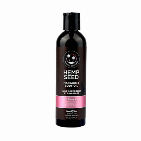 Earthly Body's Versatile Hemp Seed Massage & Body Oil - Oil Based Lubes