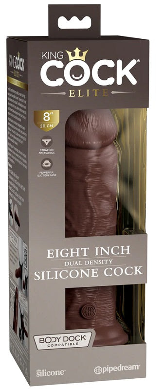 King Cock Elite Dual Density Silicone Cock Brown - Realistic Dildos