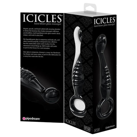 Pipedream Icicles No 68 Luxury Glass Anal Massager - Glass Sex Toys