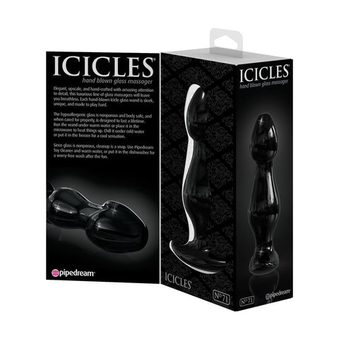 Pipedream Icicles No 71 Hand Blown Glass Butt Plug - Glass Sex Toys