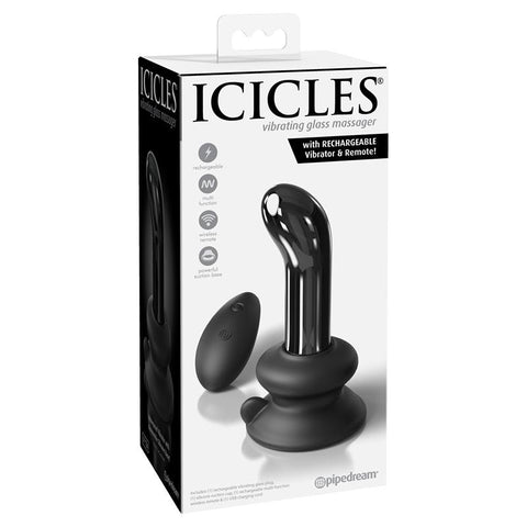Pipedream Icicles No 84 Remote Control Anal Massager - Glass Sex Toys