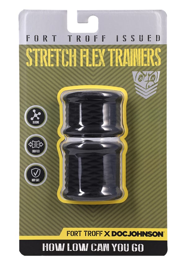 Doc Johnson Fort Troff Stretch Flex Trainers Cock Ring Black Stretchy Cock Rings