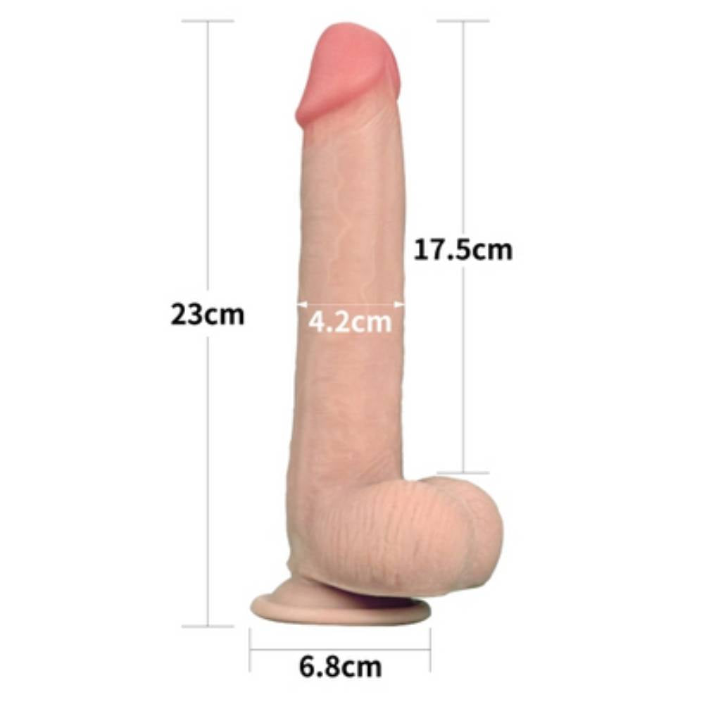 Lovetoy Sliding Skin Dual Layer Realistic Dong Wit Flexible Skin Flesh Realistic Dildos