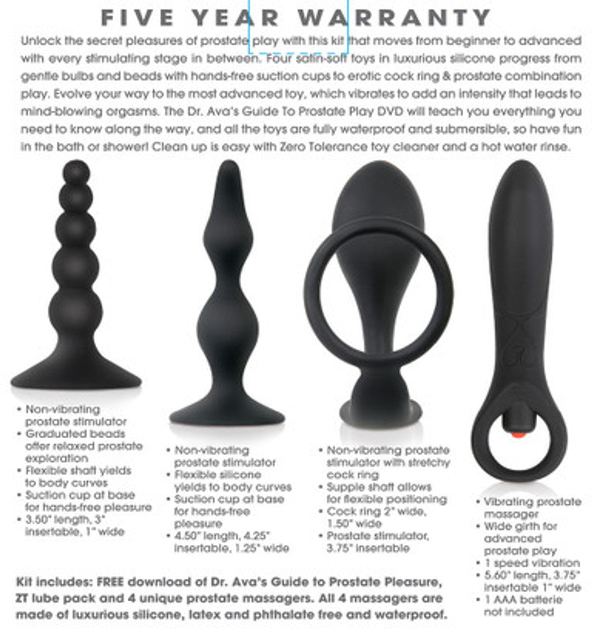 Zero Tolerance Intro to Prostate Massager Kit Prostate Toys