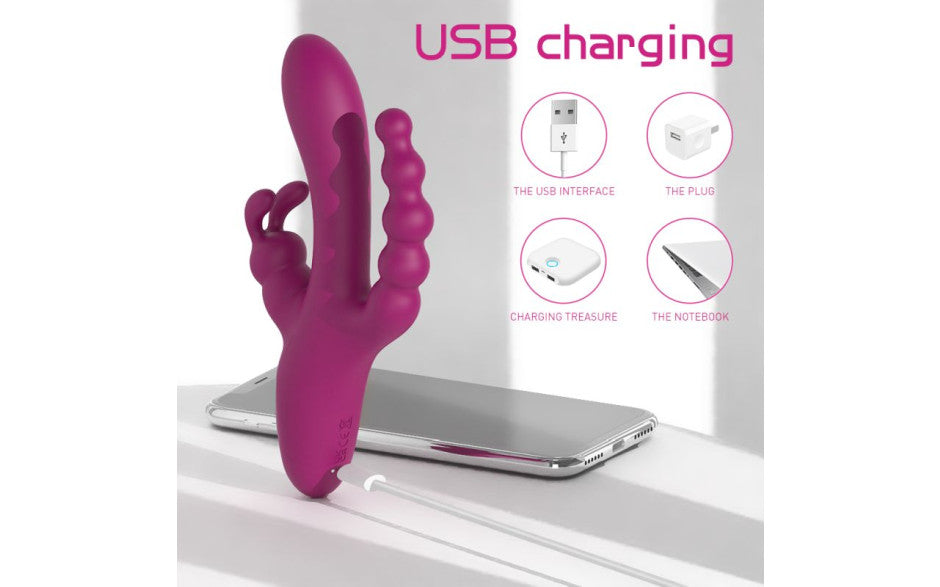 S-Hande Joker Triple Ecstasy Couples Vibrator Rabbit Vibrators