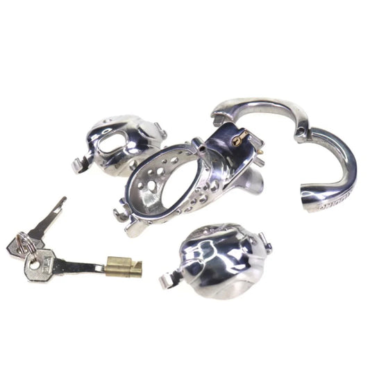 Kidding Zone's Premium Metal Cock Cage - Discreet Chastity Solution - Male Chastity
