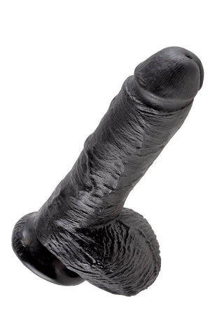 King Cock 8 Inch Realistic Dildo with Balls and Suction Cup - Realistic Dildos
