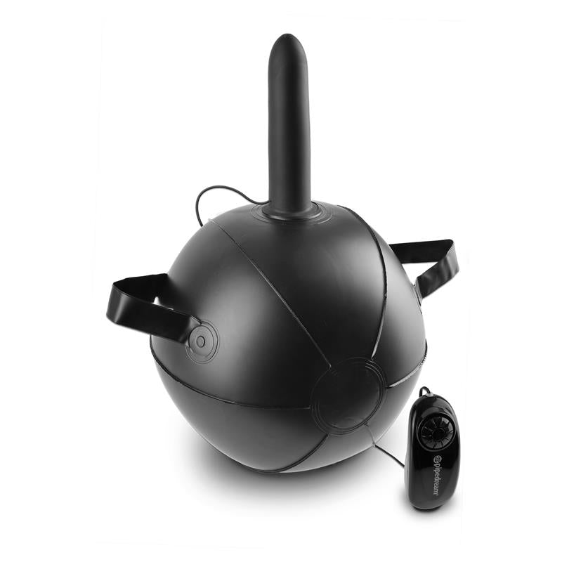 King Cock Vibrating Mini Sex Ball with 7 Inch Dong Brown Sex Machines