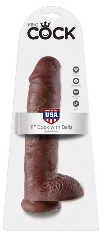 King Cock 11 inch Cock With Balls - Realistic Dildos