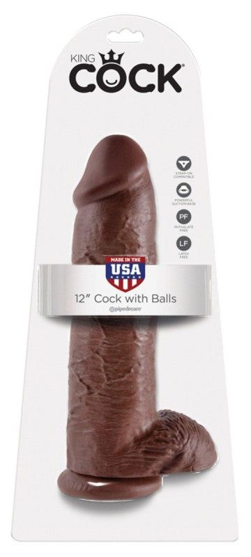 King Cock 12 inch Cock With Balls - Realistic Dildos