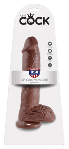 King Cock 10 inch Cock With Balls - Realistic Dildos