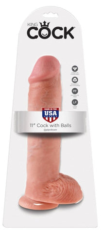 King Cock 11 inch Cock With Balls - Realistic Dildos