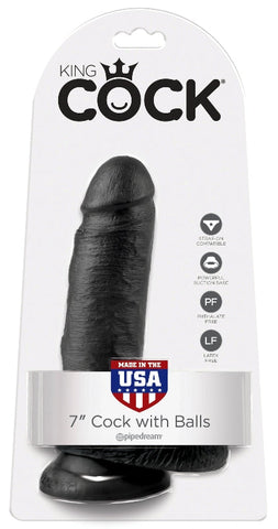 King Cock 7 inch Cock With Balls - Realistic Dildos