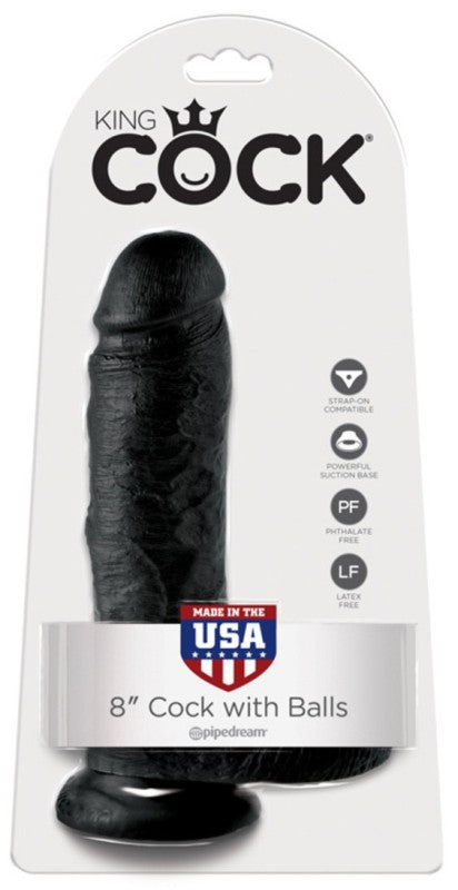 King Cock 8 inch Cock With Balls - Realistic Dildos