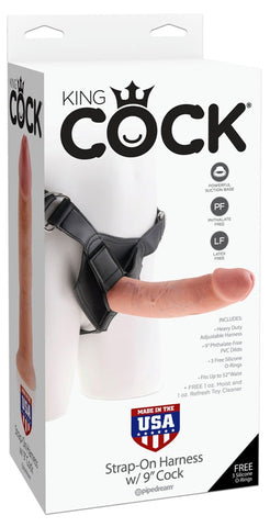 King Cock Strap-On Harness with 9 inch Cock - Strap On Sextoys