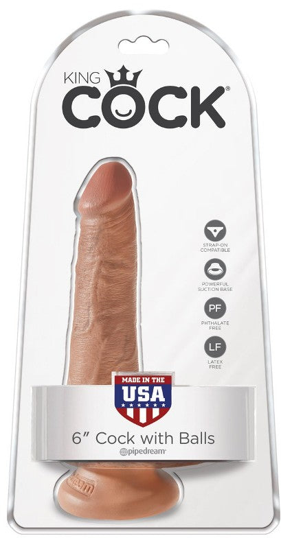 King Cock 6 inch Cock with Balls - Realistic Dildos