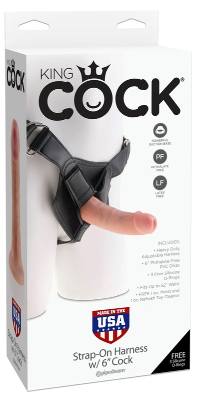 King Cock Strap-On Harness with Realistic Cock Flesh - Strap On Sextoys