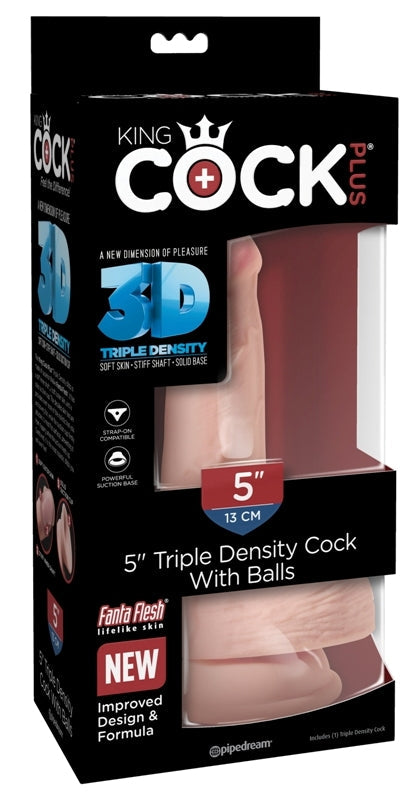 King Cock Plus Triple Density Cock with Balls Flesh - Realistic Dildos