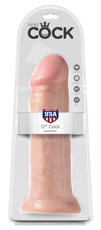 King Cock Suction Cup Base Realistic Dildo Flesh - Realistic Dildos