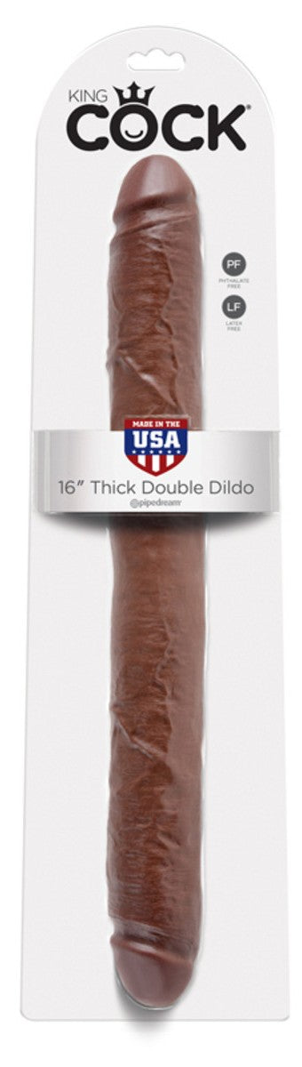 King Cock 16 Inch Thick Double Ender Realistic Dildo - Double Ender