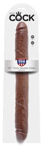 King Cock 16 Inch Thick Double Ender Realistic Dildo - Double Ender