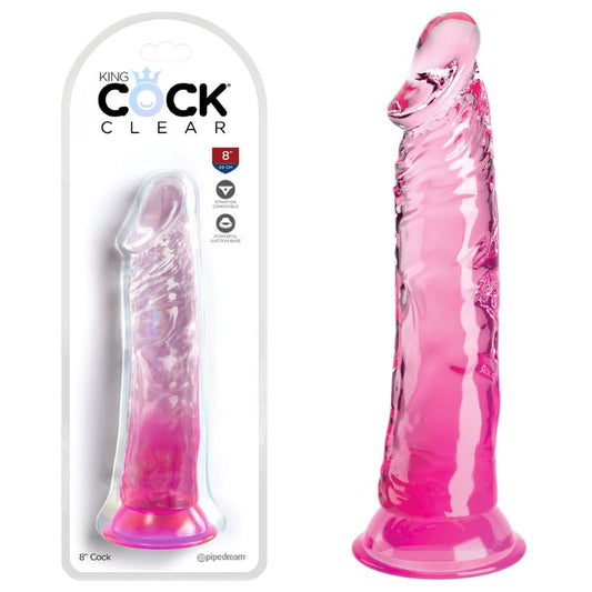 King Cock Clear 8 Inch Cock - Realistic Dildos