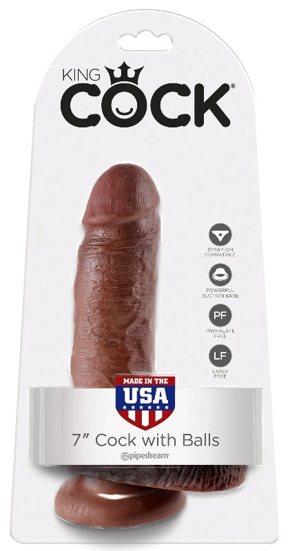 King Cock 7 inch Cock With Balls - Realistic Dildos