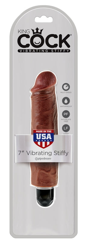 King Cock Vibrating Stiffy Realistic & Body-Safe Dildo Flesh - Vibrating Dildos