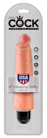 King Cock Vibrating Stiffy Realistic & Body-Safe Dildo Flesh - Vibrating Dildos
