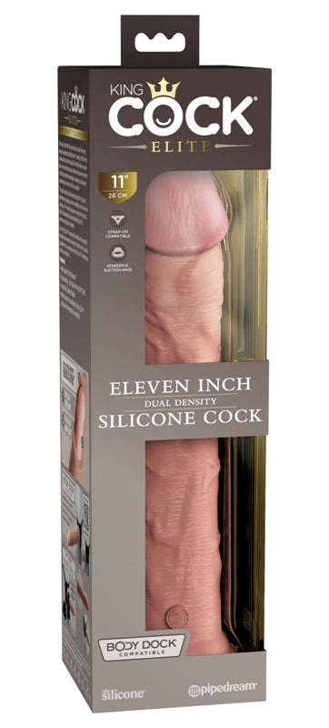 King Cock Elite Dual Density Silicone Cock Light Flesh - Realistic Dildos