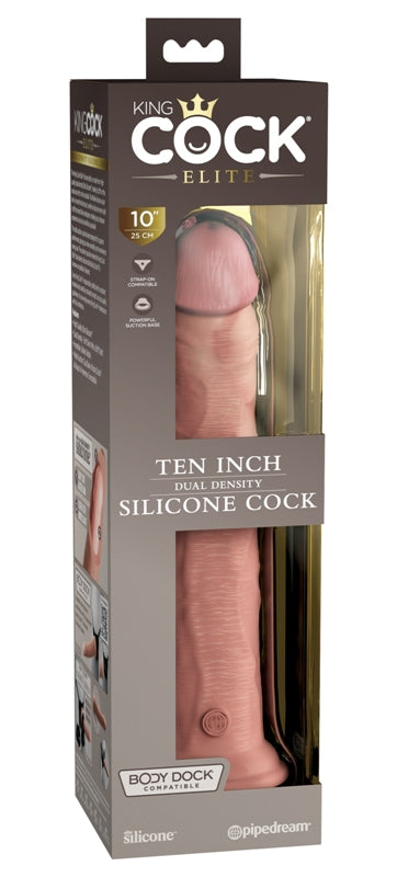 King Cock Elite Dual Density Silicone Cock Light Flesh - Realistic Dildos