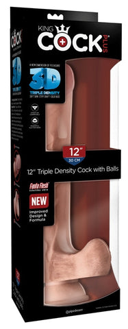 King Cock Plus Triple Density Cock with Balls Flesh - Realistic Dildos