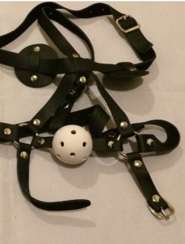 WildSecrets Gag & Blinker Leather - Bondage Gags and Bits