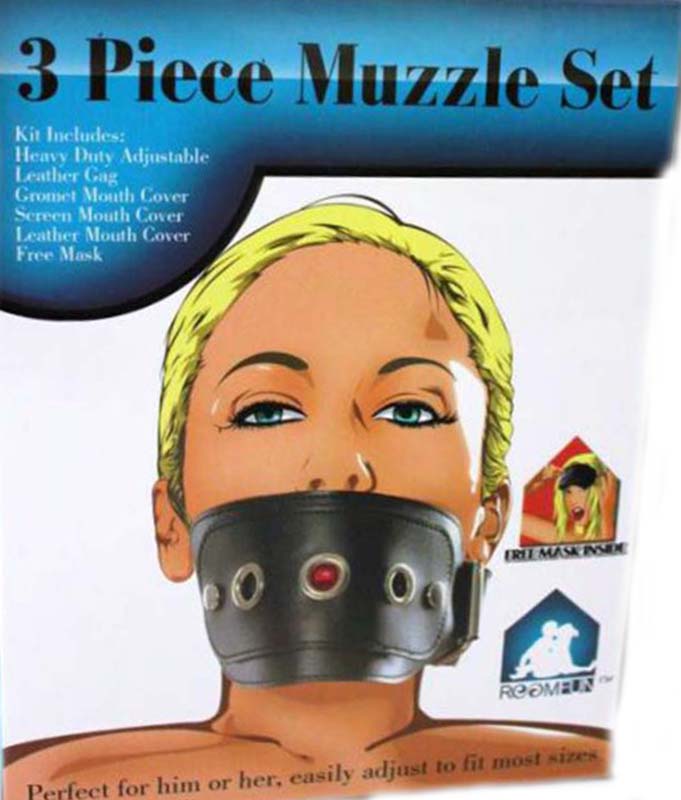 Kinky Muzzle Set Mask & Mouth Gag Bondage Gags and Bits