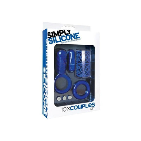 Simply Silicone 10X Couples Kit Blue - Sex Kits