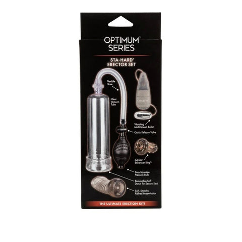 CalExotics Optimum Series Sta-Hard Erector Sex Toy Set - Pumps, Extenders and Sleeves