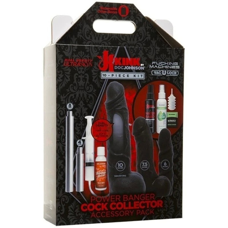 Kink Power Banger Cock Collector Accessory Pack 10 piece Kit Love Dolls