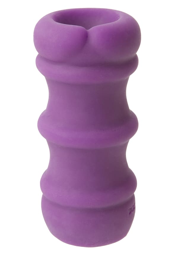 Doc Johnson Mood Pleaser Thick Ribs Mens Masturbator Purple Masturbators and Strokers