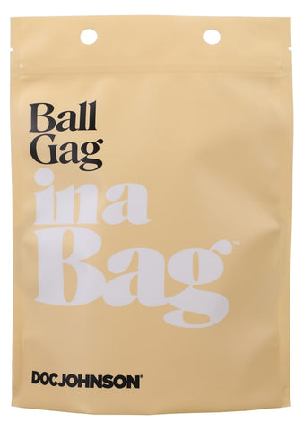 Doc Johnson BDM Play Began Leather Ball Gag In A Bag - Bondage Gags and Bits