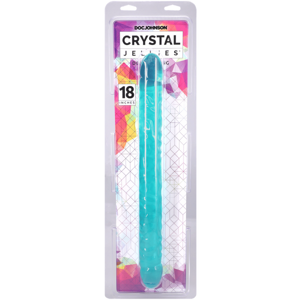 Doc Johnson's 18 Inch Crystal Jellies Flexible Double Dong - Realistic Dildos