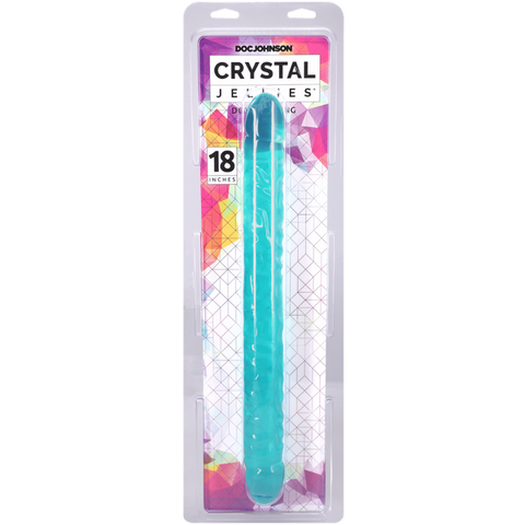 Doc Johnson's 18 Inch Crystal Jellies Flexible Double Dong - Realistic Dildos