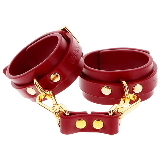 Scala Luxurious and Fashionable Taboom Wrist Cuffs Red Cuffs And Restraints