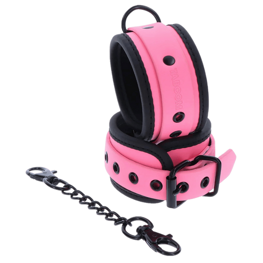 Scala Taboom Glow In the Dark Wrist Cuffs Pink Cuffs And Restraints
