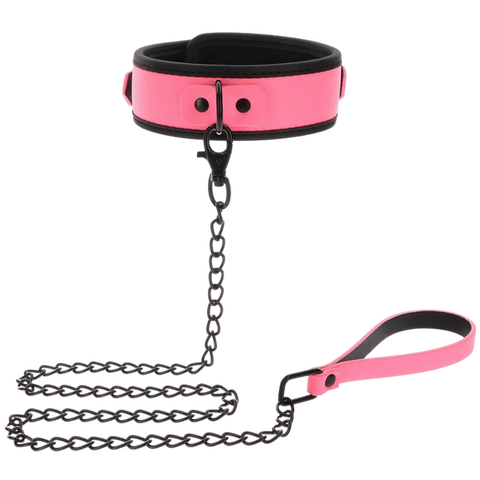 Scala Glow In The Dark Collar and Chain Leash - Collars and Leads