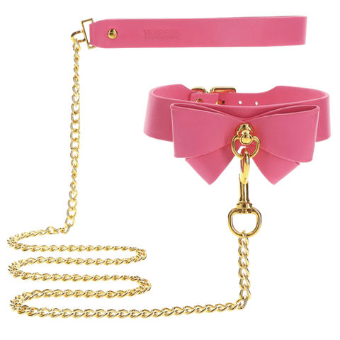 Scala Taboom PU Leather Fetish Collar and Leash - Collars and Leads